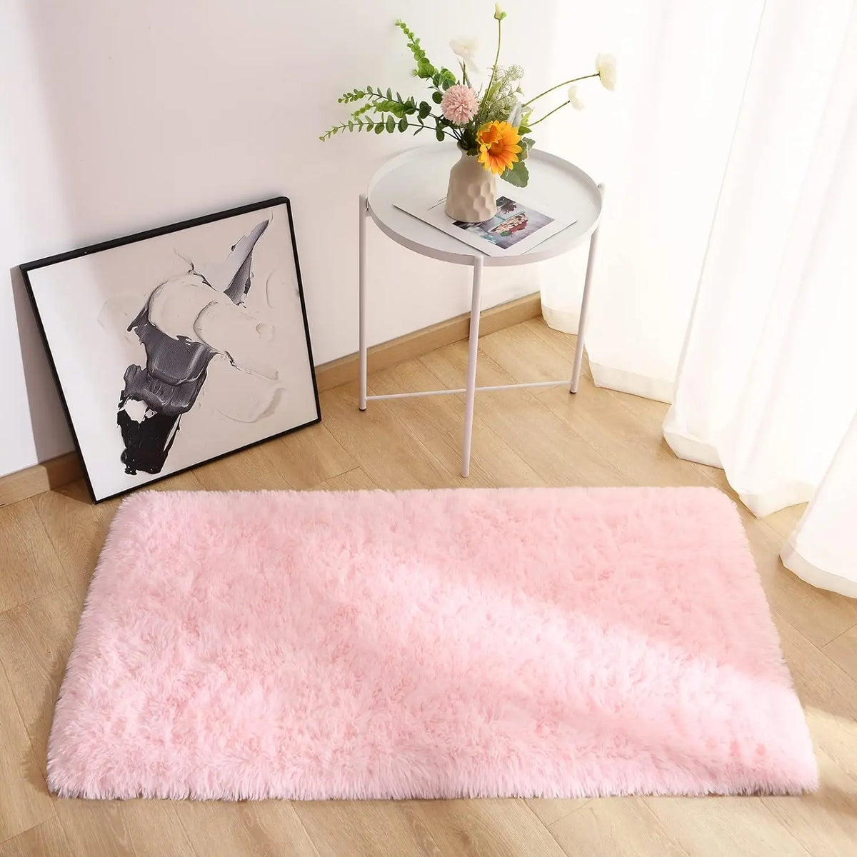 VIKAMA Simple Ins Style Silk Wool Floor Carpet Soft Comfortable Warm Cloakroom Bedroom Living Room Carpet Sofa Cushion Rugs