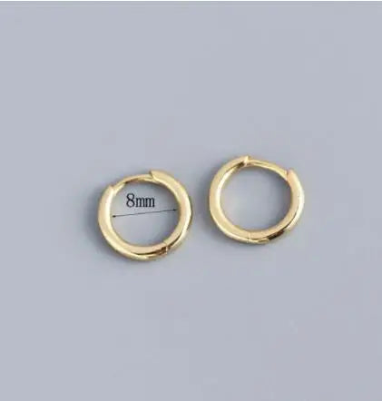 2PCS New Gold Color Square Hoop Earrings Women Men Stainless Steel Huggie Minimalist Punk Unisex Rock Earrings Piercing Jewelry