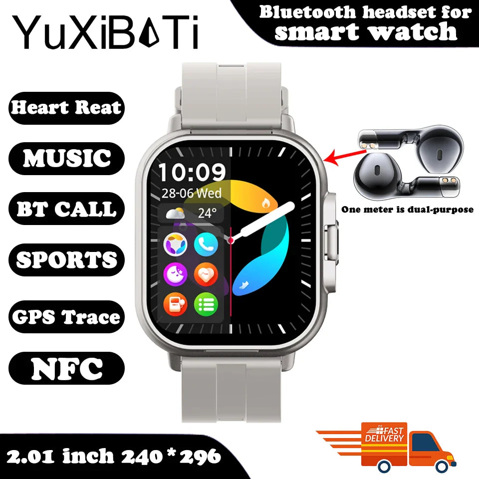 Next-Gen Smartwatch with Built-In Earphones – Call, Track, Play, Monitor in One