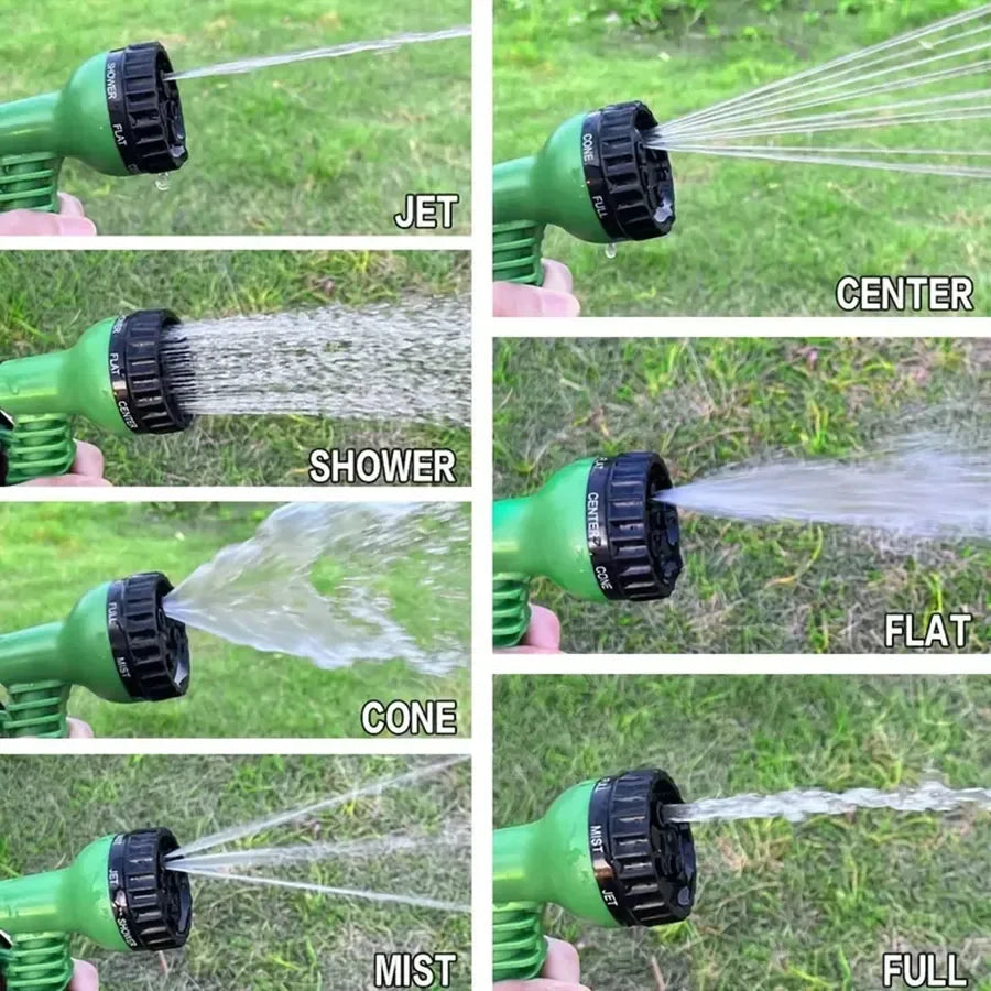 25FT-200FT Expandable Magic Hose 7 Water Spraying Functions, Durable Materials Home Garden Watering Tools Lightweight Design