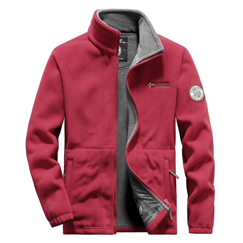Polar Fleece Jacket for Men -Thermal Tactical Outdoor Sports Coat ,Softshell Hiking Army Jackets for Autumn Winter