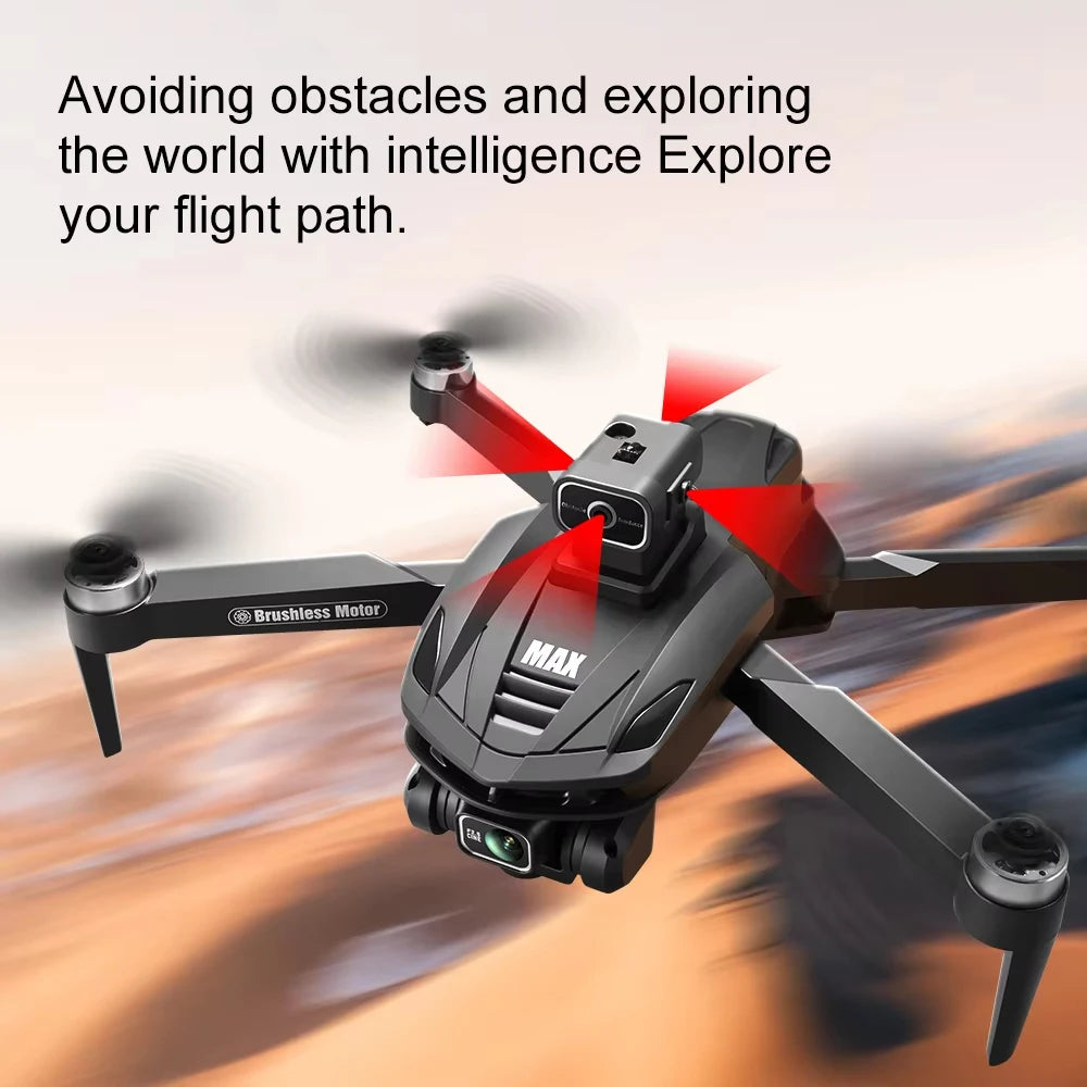 V168 MAX GPS Folding Drone with 8K Camera - Professional Brushless Aerial FPV Quadcopter with Obstacle Avoidance and Large Screen Remote