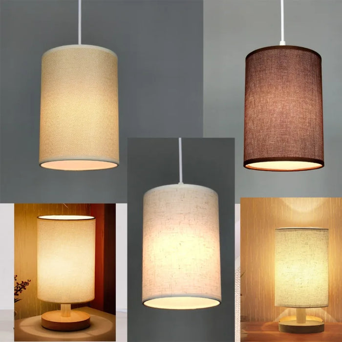 Linentube | straight linen lampshade