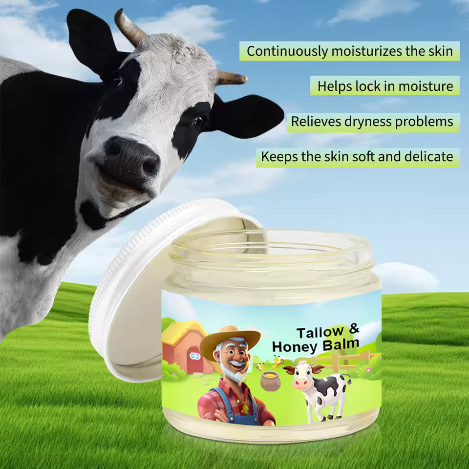 Tallow Honey Balm – Grass-Fed Tallow & Organic Honey Moisturizer for Face and Body