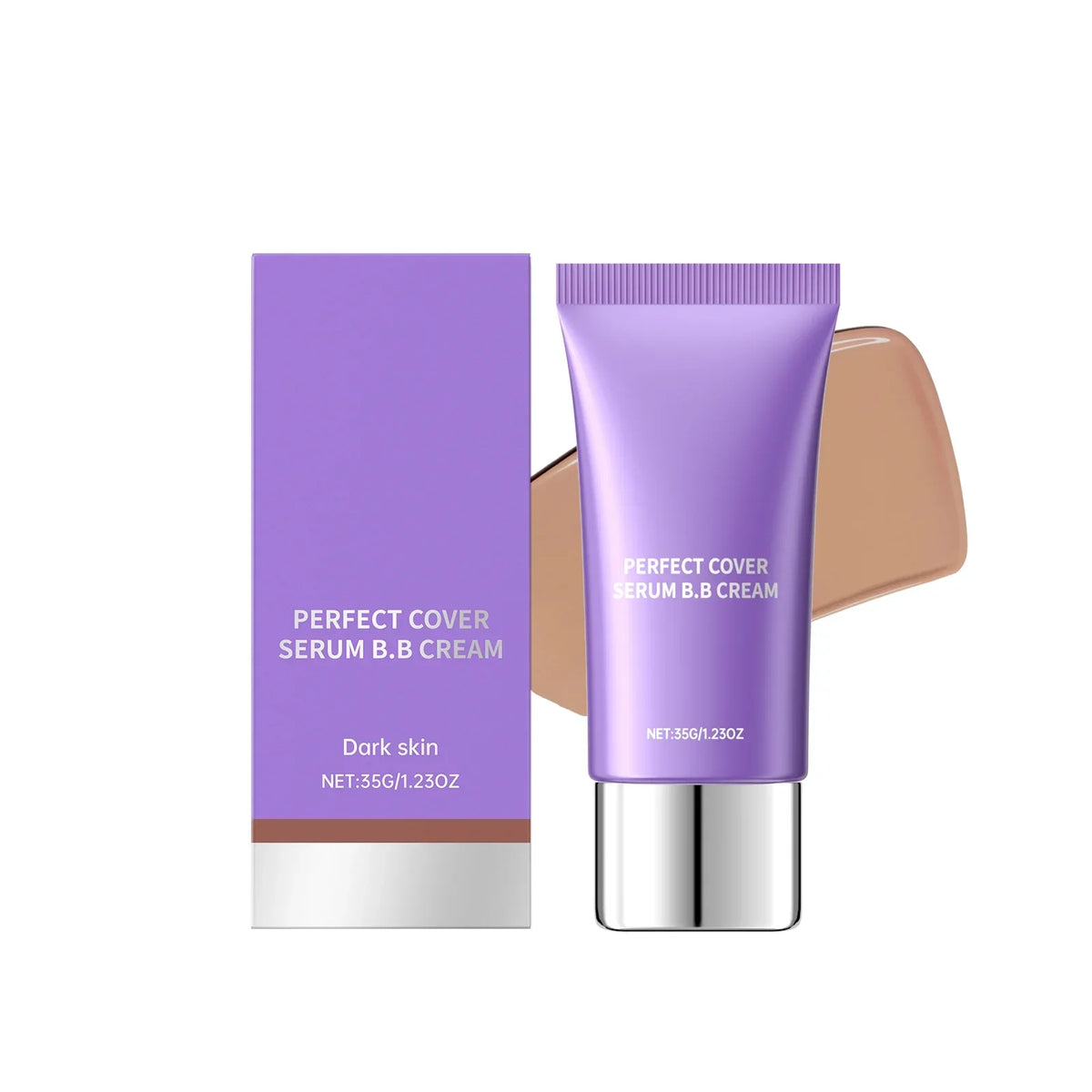 Waterproof BB Cream Foundation with Hyaluronic Acid – Color Correcting Makeup Base in 3 Shades
