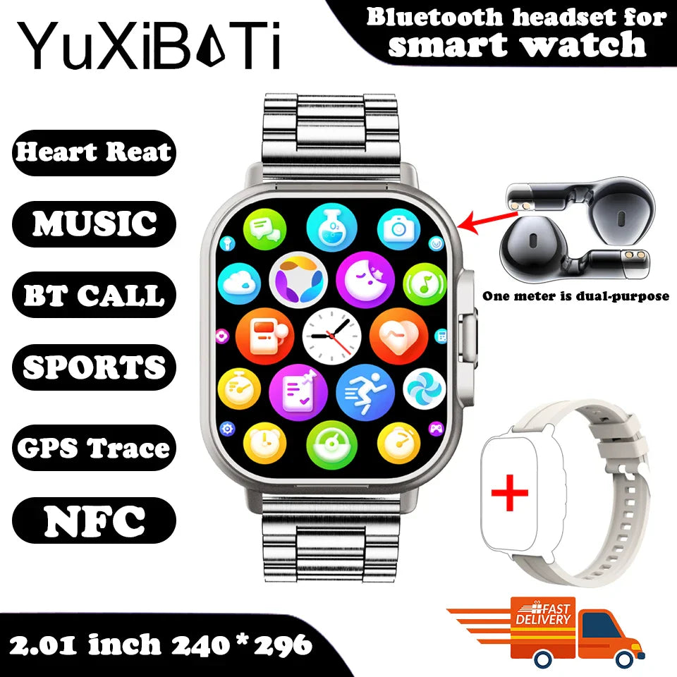 Next-Gen Smartwatch with Built-In Earphones – Call, Track, Play, Monitor in One