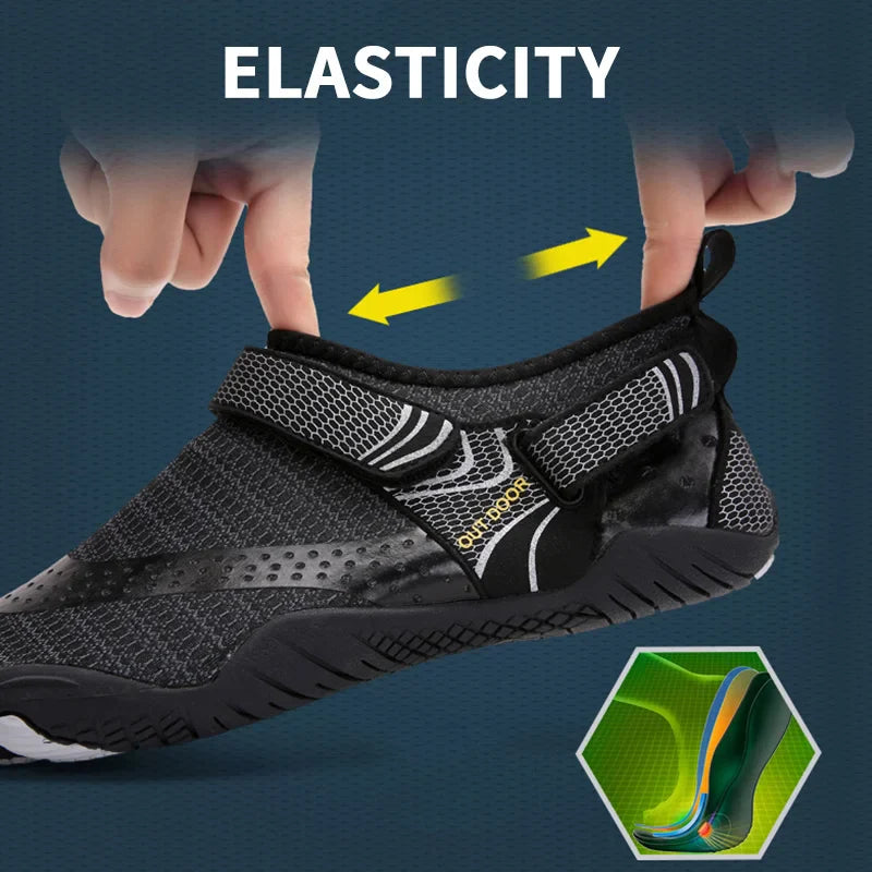 Quick-Drying Fitness Water Shoes for Men and Women- Wading Sneakers with Drainage ,Barefoot Beach Aqua Shoes Ideal for Sea Diving Swimming and Climbing