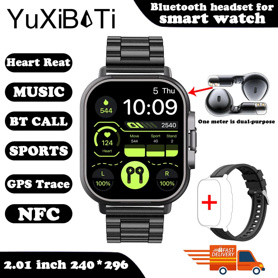 Next-Gen Smartwatch with Built-In Earphones – Call, Track, Play, Monitor in One