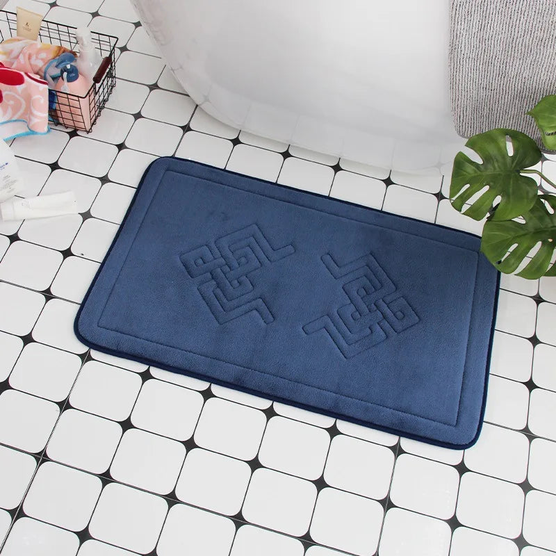 Geometric Embossed Non-Slip Bath Mat