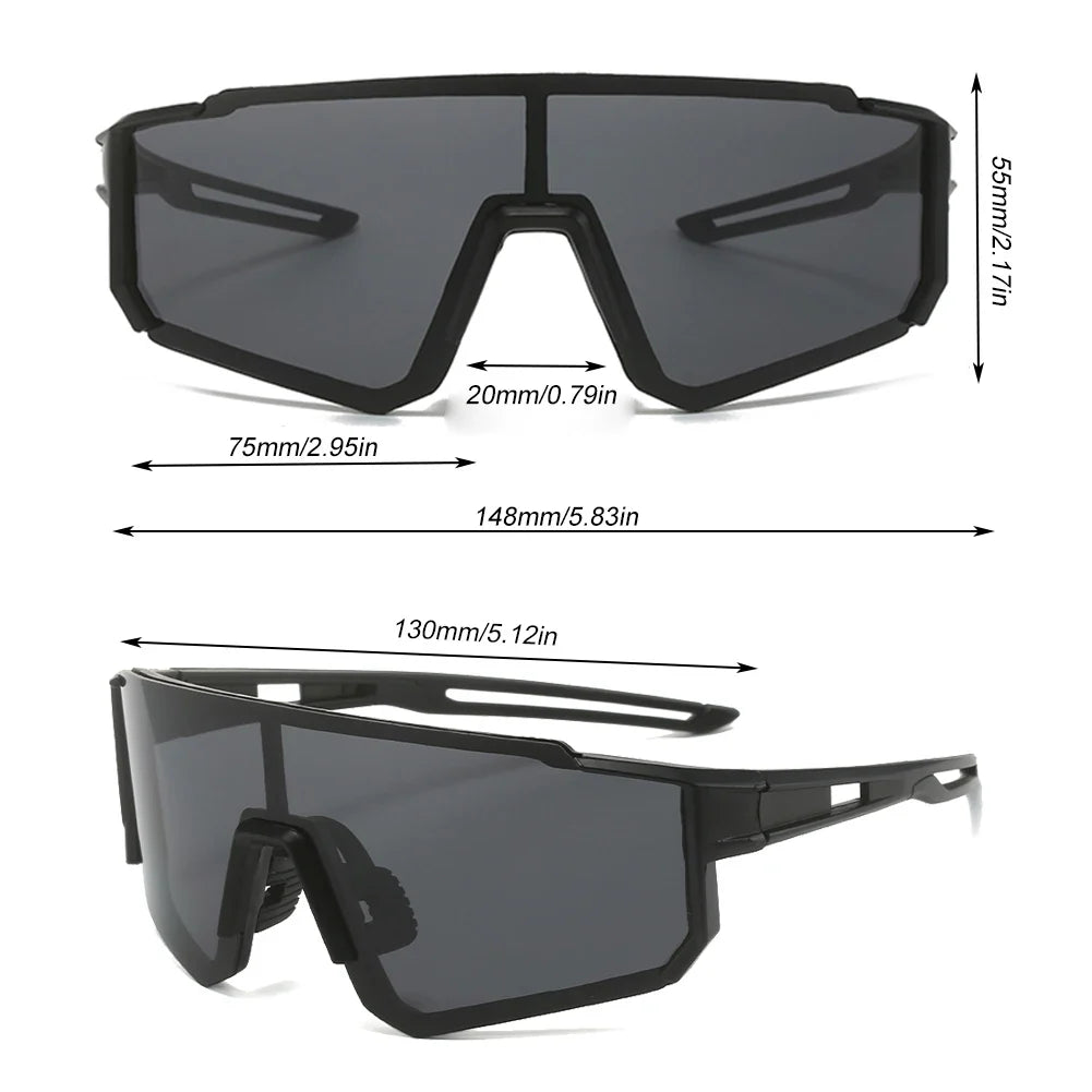 High-Performance Polarized Cycling Sunglasses – UV Protection, Windproof, and Anti-Glare Sports Goggles for Men & Women