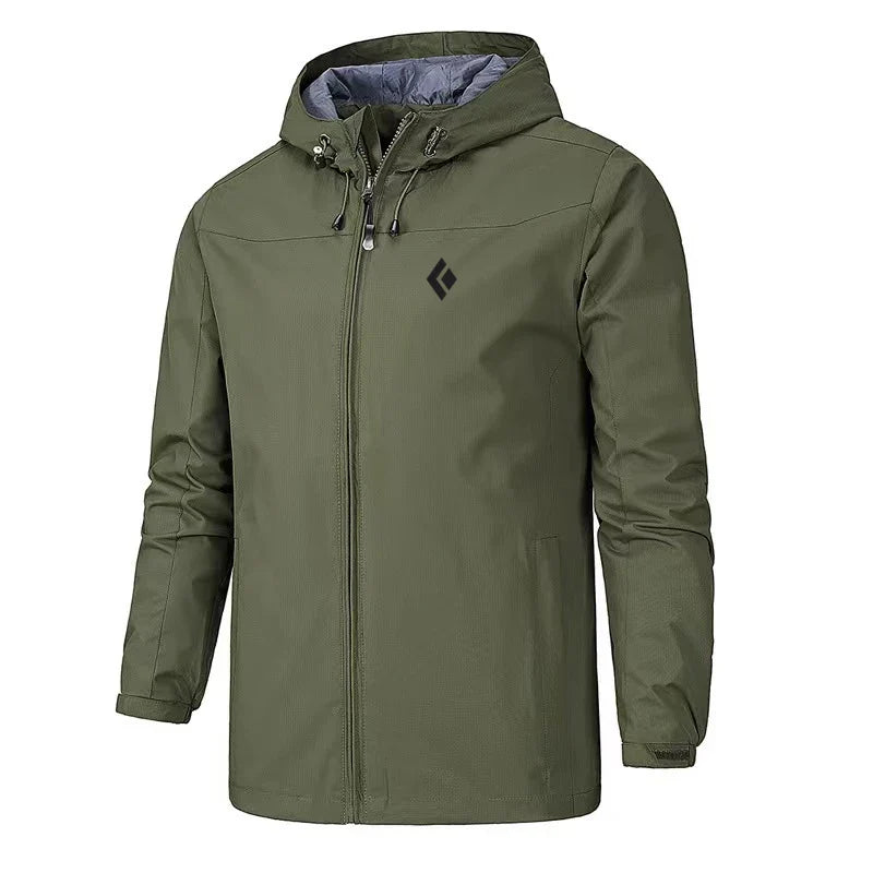 Men’s Waterproof Windproof Hooded Jacket – Lightweight Outdoor Raincoat for Hiking, Camping & Sports – Breathable Windbreaker S–5XL