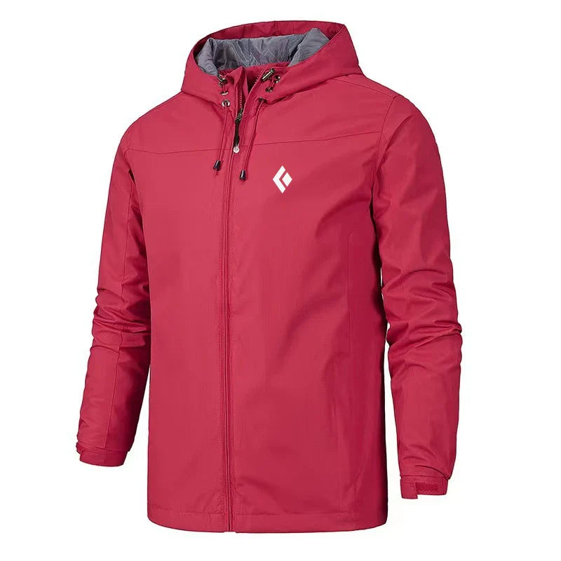 Men’s Waterproof Windproof Hooded Jacket – Lightweight Outdoor Raincoat for Hiking, Camping & Sports – Breathable Windbreaker S–5XL