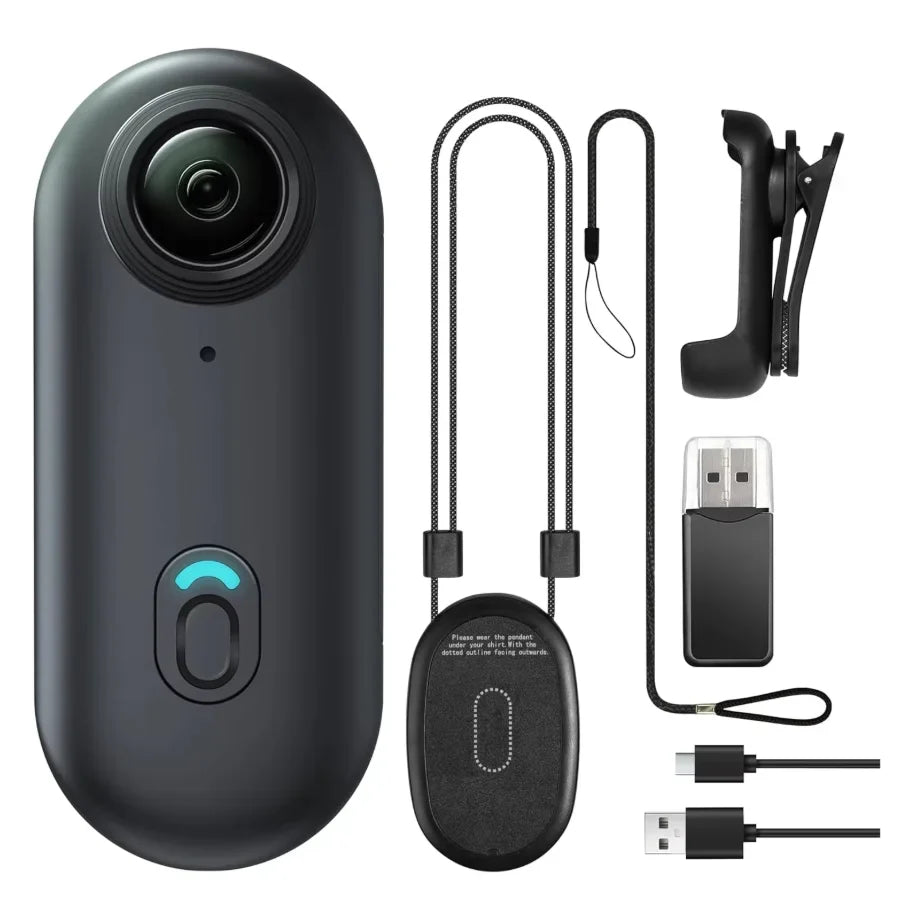 4K Mini WiFi Action Camera – Wearable Thumb-Sized Body Cam with Waterproof Case, Magnetic Clip, and 360° Mount for Sports, Travel & POV Recording