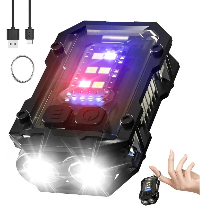 USB Rechargeable EDC Tactical Flashlight -Mini Portable Light for Outdoor Camping Hiking Emergency Running