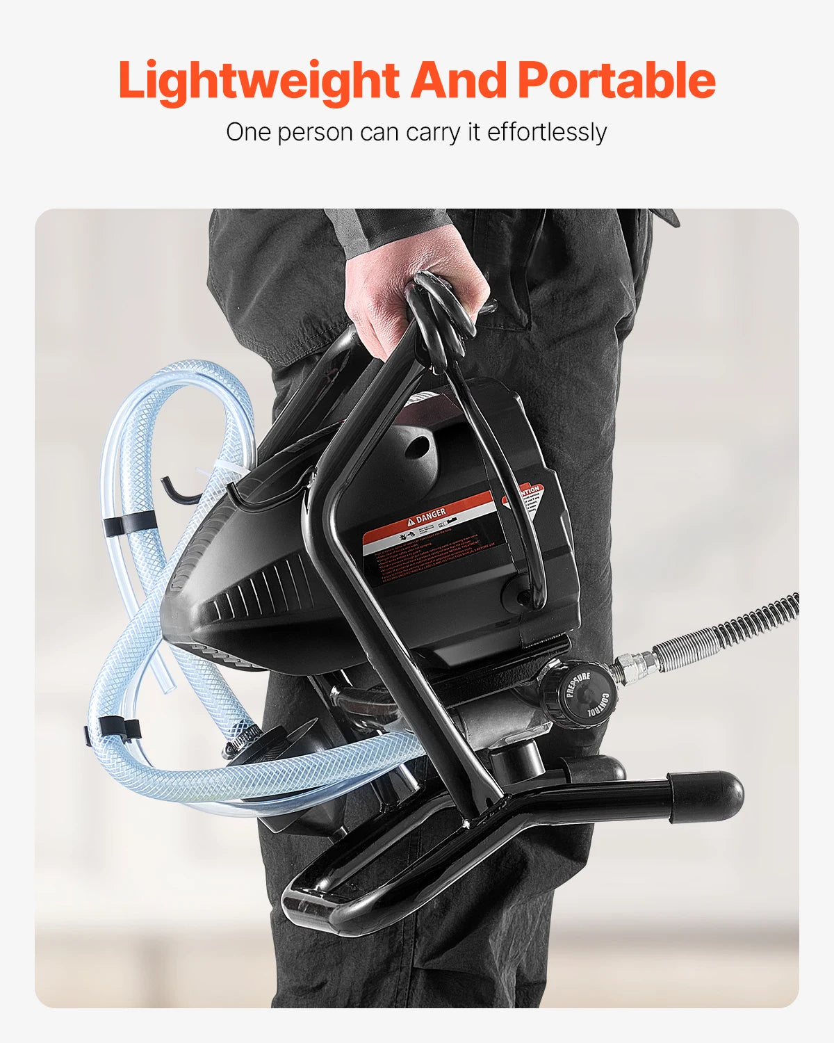 Electric High Pressure Airless Paint Sprayer - 650W Professional Painting Machine with Extension Rod and 3000PSI Output for Home and Industrial Use