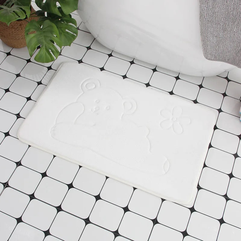 Geometric Embossed Non-Slip Bath Mat
