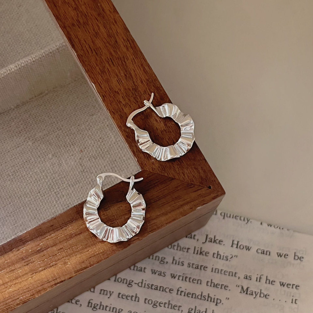 Sterling Silver Ruffle Earrings
