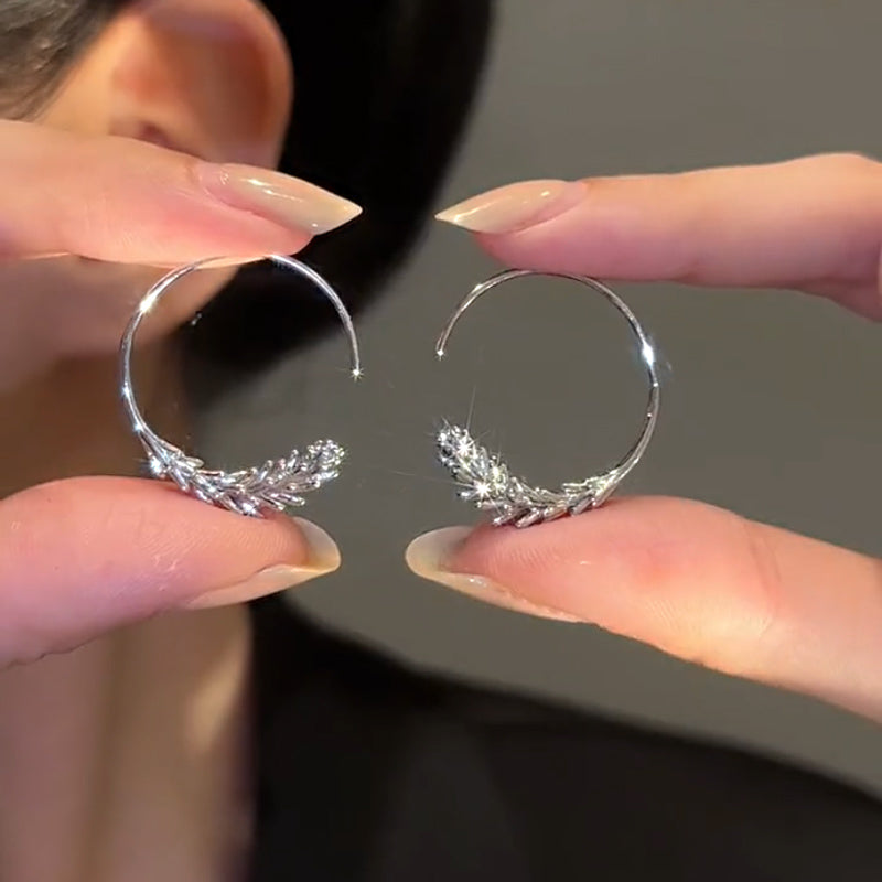 French Wheat Hoop Earrings