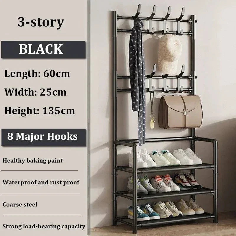 Multi-Layer Shoe and Hat Rack
