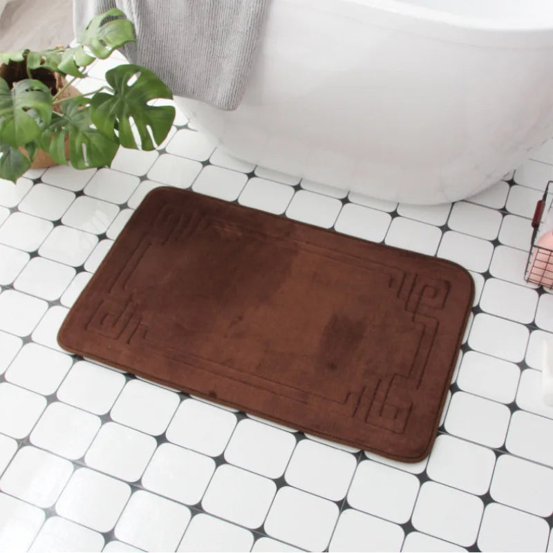 Geometric Embossed Non-Slip Bath Mat