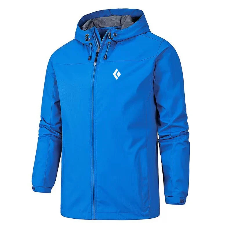Men’s Waterproof Windproof Hooded Jacket – Lightweight Outdoor Raincoat for Hiking, Camping & Sports – Breathable Windbreaker S–5XL
