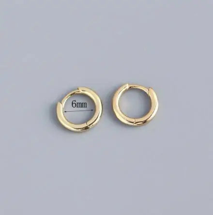 2PCS New Gold Color Square Hoop Earrings Women Men Stainless Steel Huggie Minimalist Punk Unisex Rock Earrings Piercing Jewelry