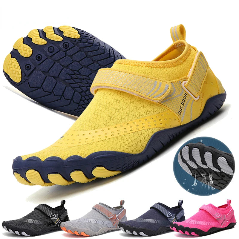 Quick-Drying Fitness Water Shoes for Men and Women- Wading Sneakers with Drainage ,Barefoot Beach Aqua Shoes Ideal for Sea Diving Swimming and Climbing