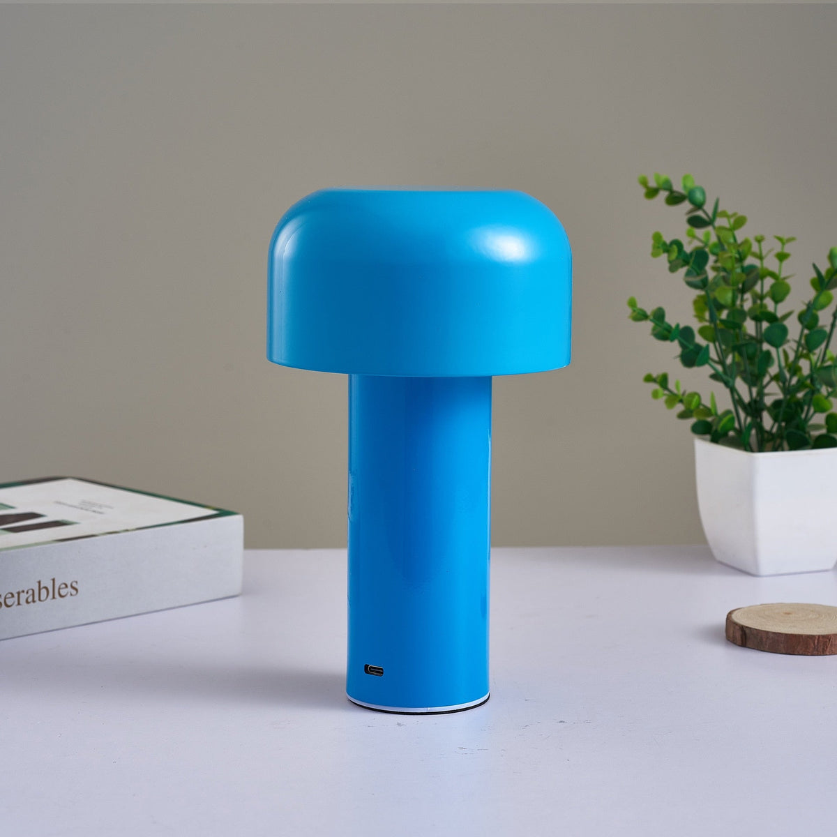 Italian Style Mushroom Cordless Table Lamp Nordic Luxury