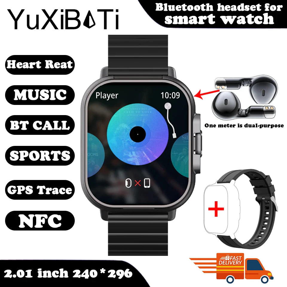 Next-Gen Smartwatch with Built-In Earphones – Call, Track, Play, Monitor in One