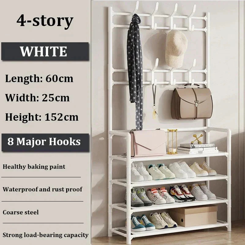 Multi-Layer Shoe and Hat Rack