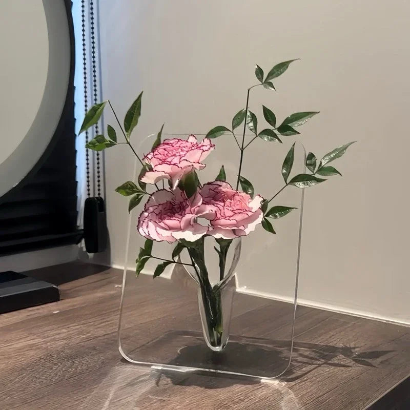 Artistic Butterfly Clear Flower Vase