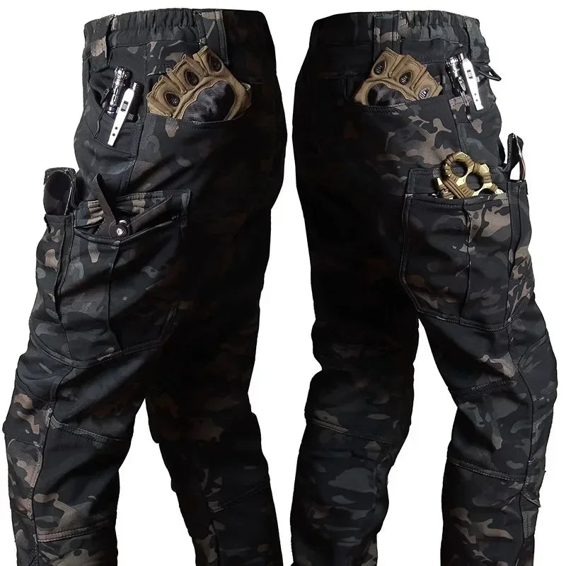 Men's Military Tactical Uniform Set - Hooded Soft Shell Hunting Jacket with Breathable Long Sleeve Shirt and Multi-Pocket Cargo Pants - Unisex