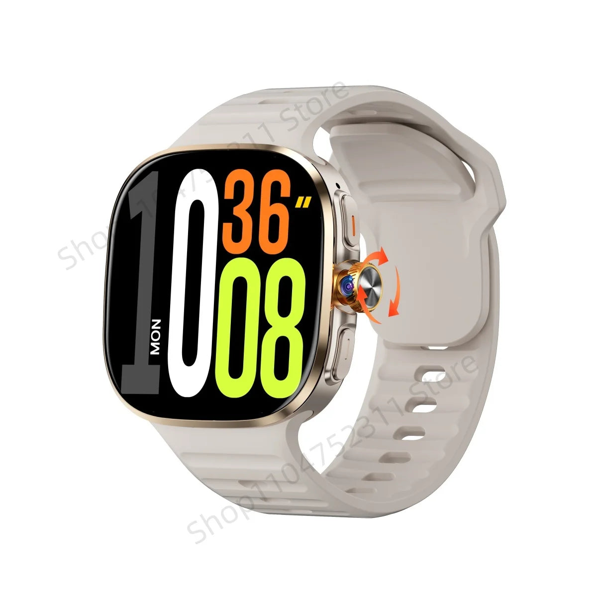 M99 5G Smartwatch with 2.4 Inch AMOLED Screen and 900W Rotating Camera - WiFi GPS Navigation Watch with Heart Rate Monitor for Men and Women