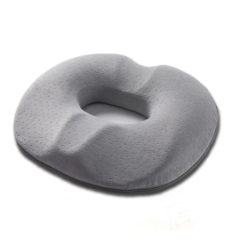 Unisex Ergonomic Memory Foam Seat Cushion - Orthopedic Coccyx and Spine Pressure Relief Pad with Washable Fabric Cover - Portable Office and Car