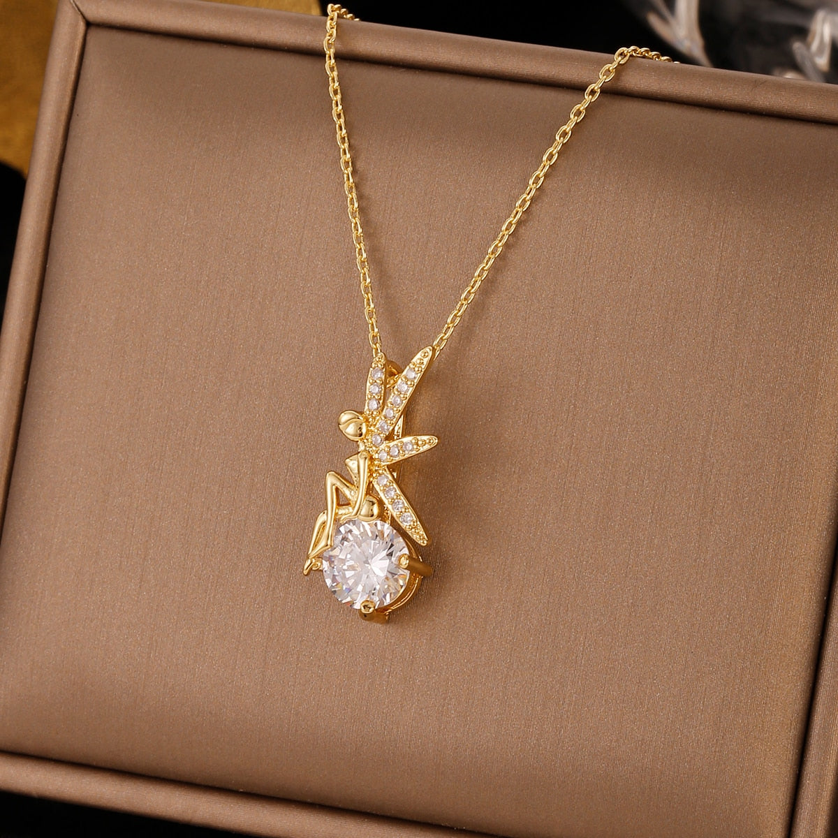 Fairy Crystal Charm Necklace