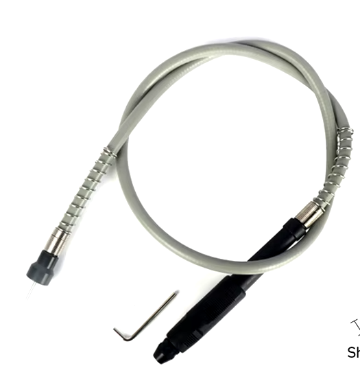 Flexible shaft extension for mini electric belt sander