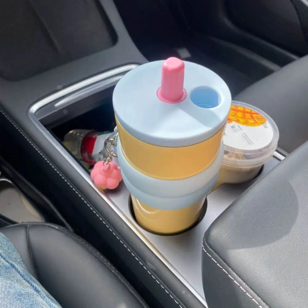 Durable 700ML Thermal Cup Bow 316 Stainless Steel Leak-proof Insulated Water Bottle Gift Vacuum Cup Boys and Girls