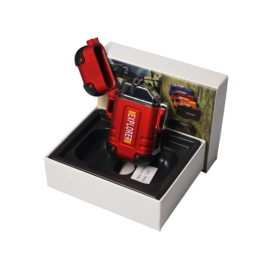 Portable Outdoor Waterproof Dual Arc USB Charging Lighter