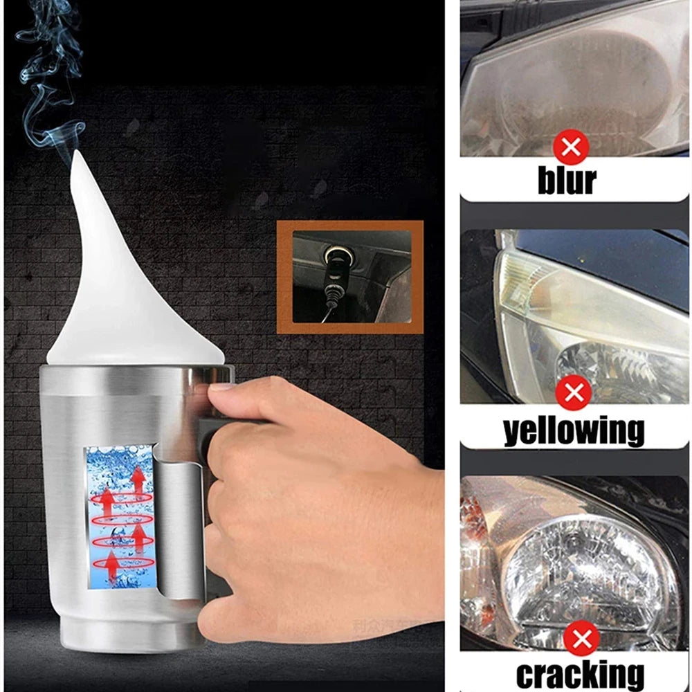 Professional Automotive Headlight Restoration Kit - 3rd Gen Vapor Fumigation Polishing Set for Car Light Renovation and Oxidation Removal
