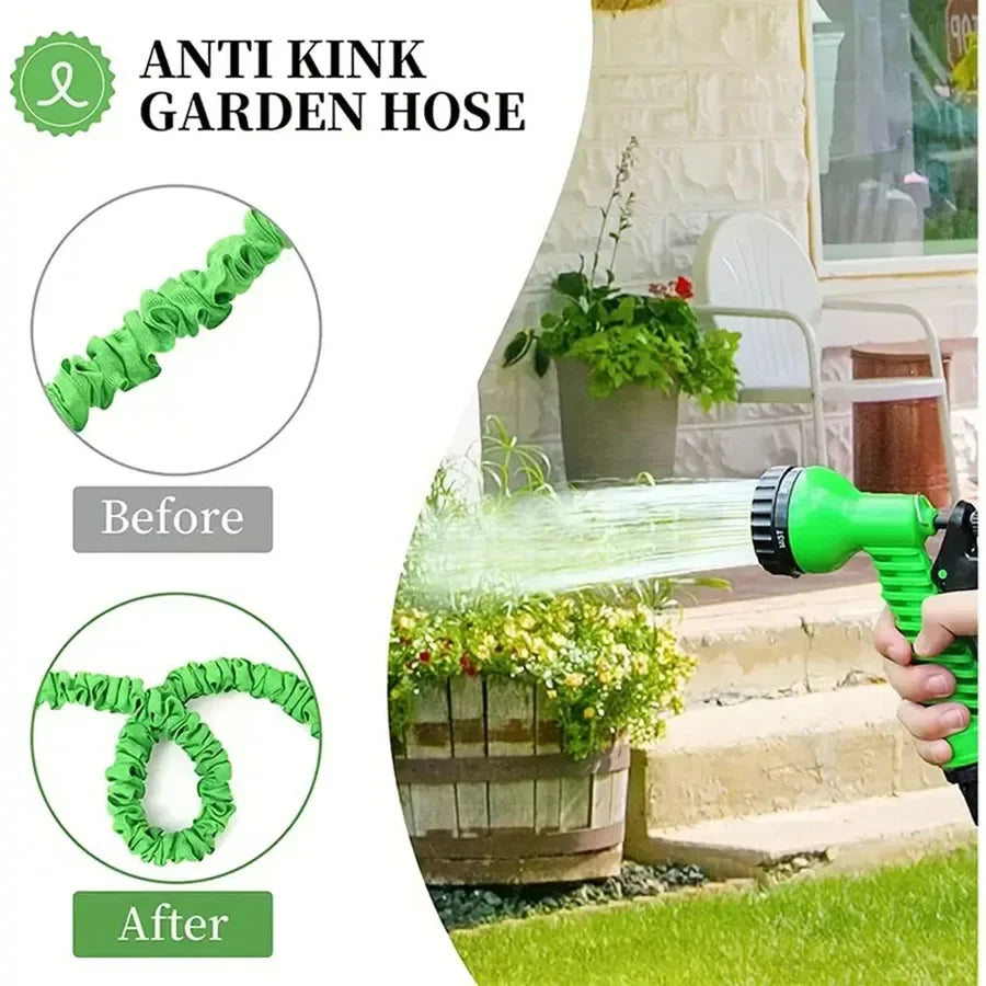 25FT-200FT Expandable Magic Hose 7 Water Spraying Functions, Durable Materials Home Garden Watering Tools Lightweight Design