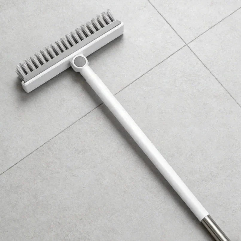 Long-Handle Bathroom Floor Brush for Tile, Grout Gaps, Walls and Toilet Cleaning
