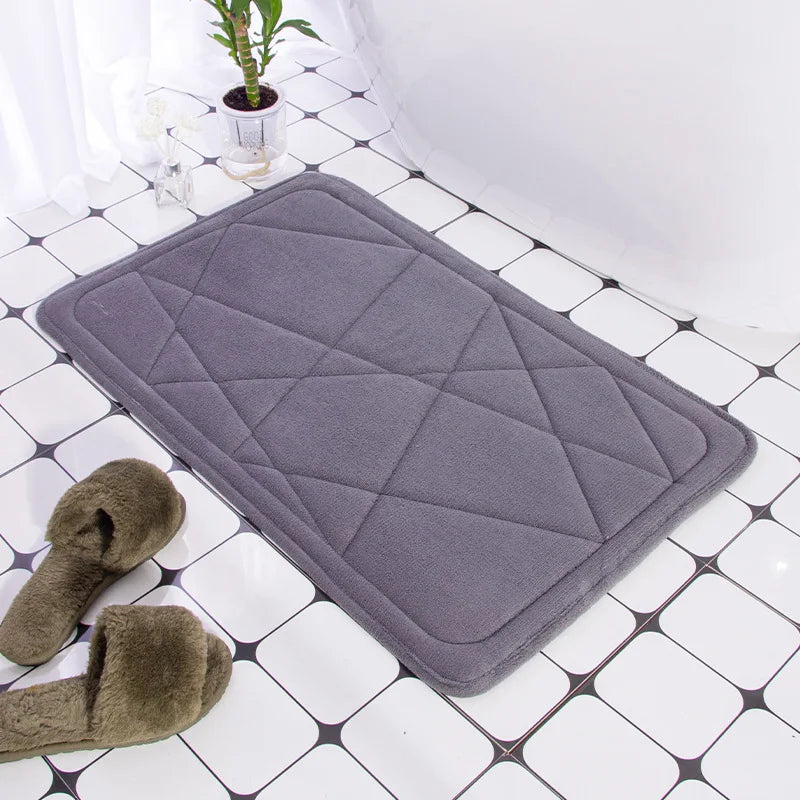 Geometric Embossed Non-Slip Bath Mat