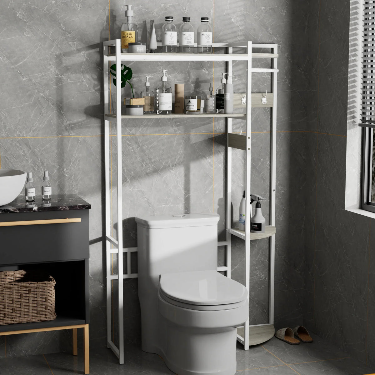 Over Toilet and Washing Machine Storage Rack Organiser