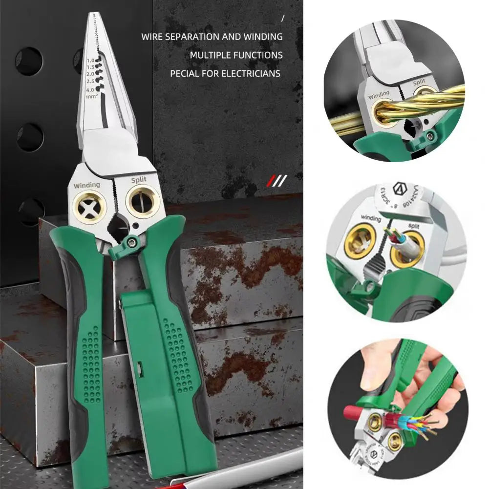 8-in-1 High-Precision Wire Stripper with Voltage Tester – Multi-Function Electric Wire Cutter