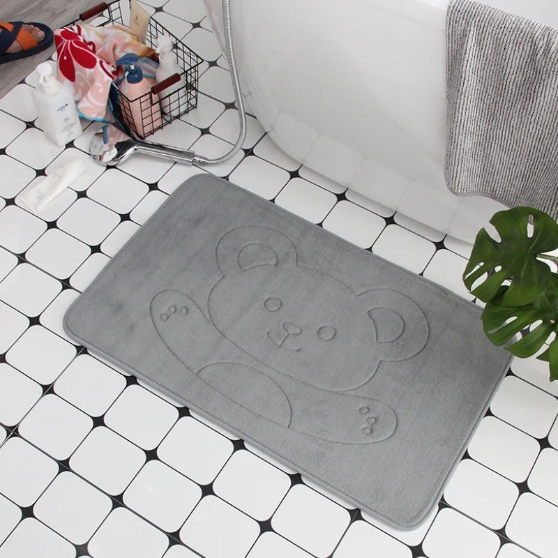 Geometric Embossed Non-Slip Bath Mat