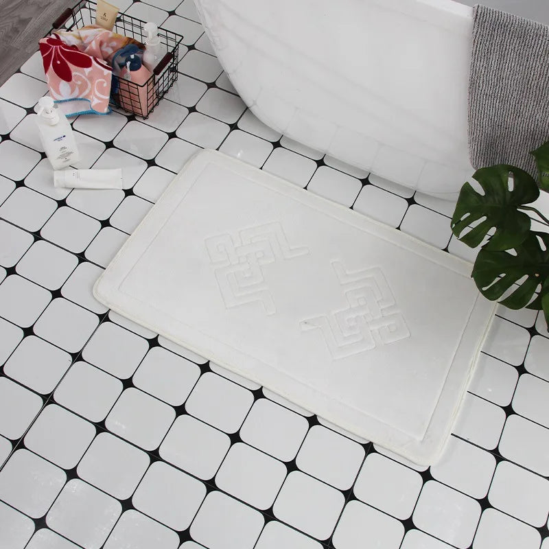Geometric Embossed Non-Slip Bath Mat