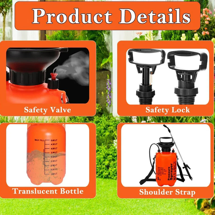 Avichic™ High-Pressure Outdoor Terrace Fogger – Adjustable Mist Garden Sprayer for Farming, Irrigation, Cooling & Greenhouse Use