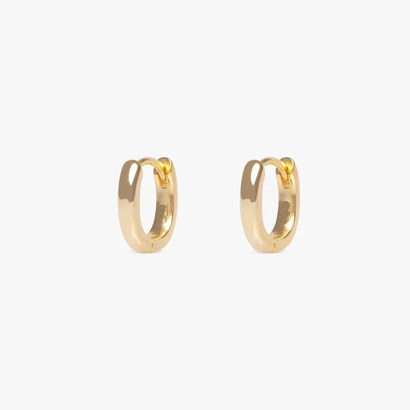 2PCS New Gold Color Square Hoop Earrings Women Men Stainless Steel Huggie Minimalist Punk Unisex Rock Earrings Piercing Jewelry