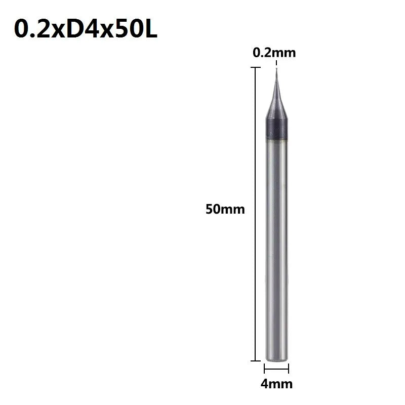 Micro Milling Cutter (Flat End Mill) 0.2-0.9mm