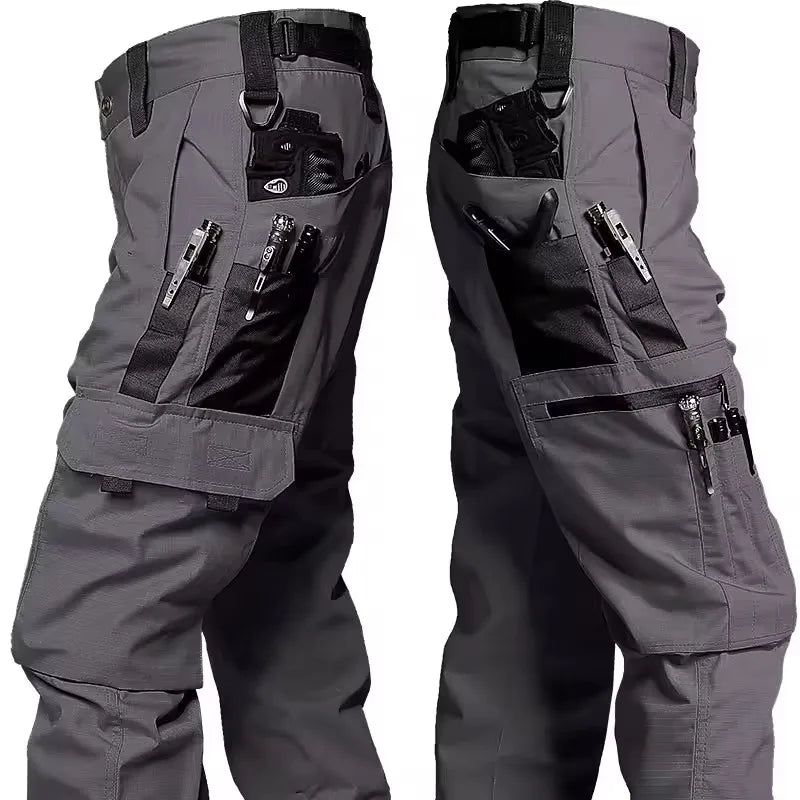 Men's Multi-Pocket Cargo Work Pants – Waterproof Outdoor Hiking Trousers, S–XXXL